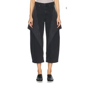 JW Anderson Structural Cropped Jean 27 Dark Gray Grey